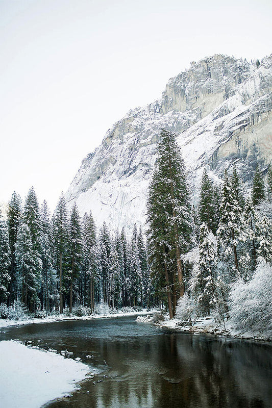 Yosemite Park In Winter Photo Nature Poster Wall Art Print Home Wall Decor - xonomax