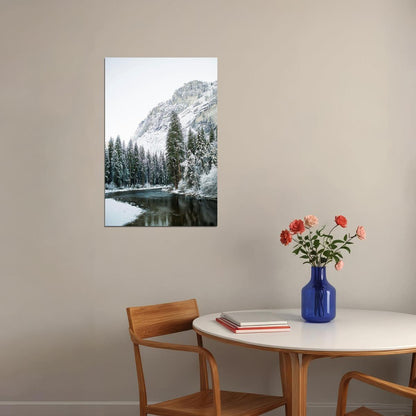 Yosemite Park In Winter Photo Nature Poster Wall Art Print Home Wall Decor - xonomax