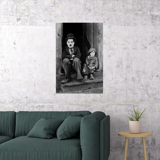 Charlie Chaplin In The Kid Movie Comedy Drama Poster Wall Art Print Home Wall Decor