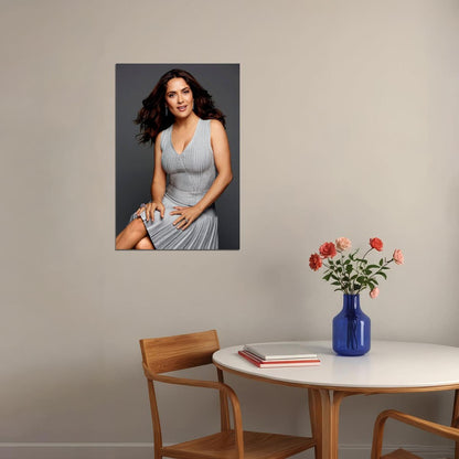 Salma Hayek Actress Low Cut Dress Photo Poster Wall Art Print Home Wall Decor - xonomax