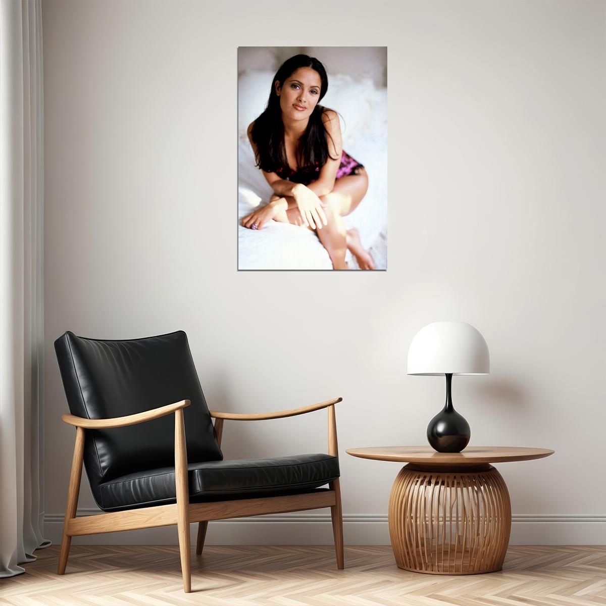 Actress Salma Hayek Sexy Low Cut Dress Poster Wall Art Print Home Wall Decor - xonomax