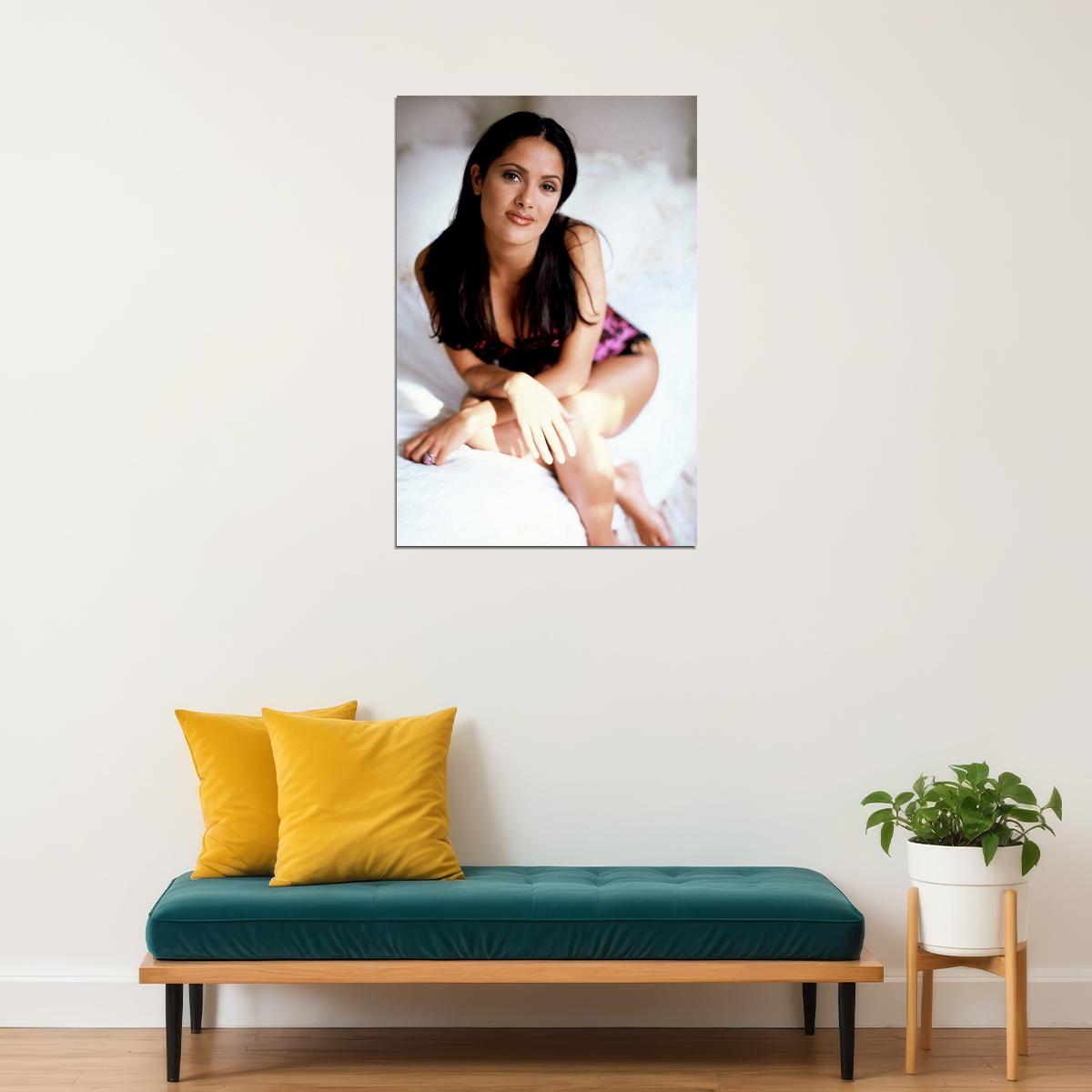 Actress Salma Hayek Sexy Low Cut Dress Poster Wall Art Print Home Wall Decor - xonomax