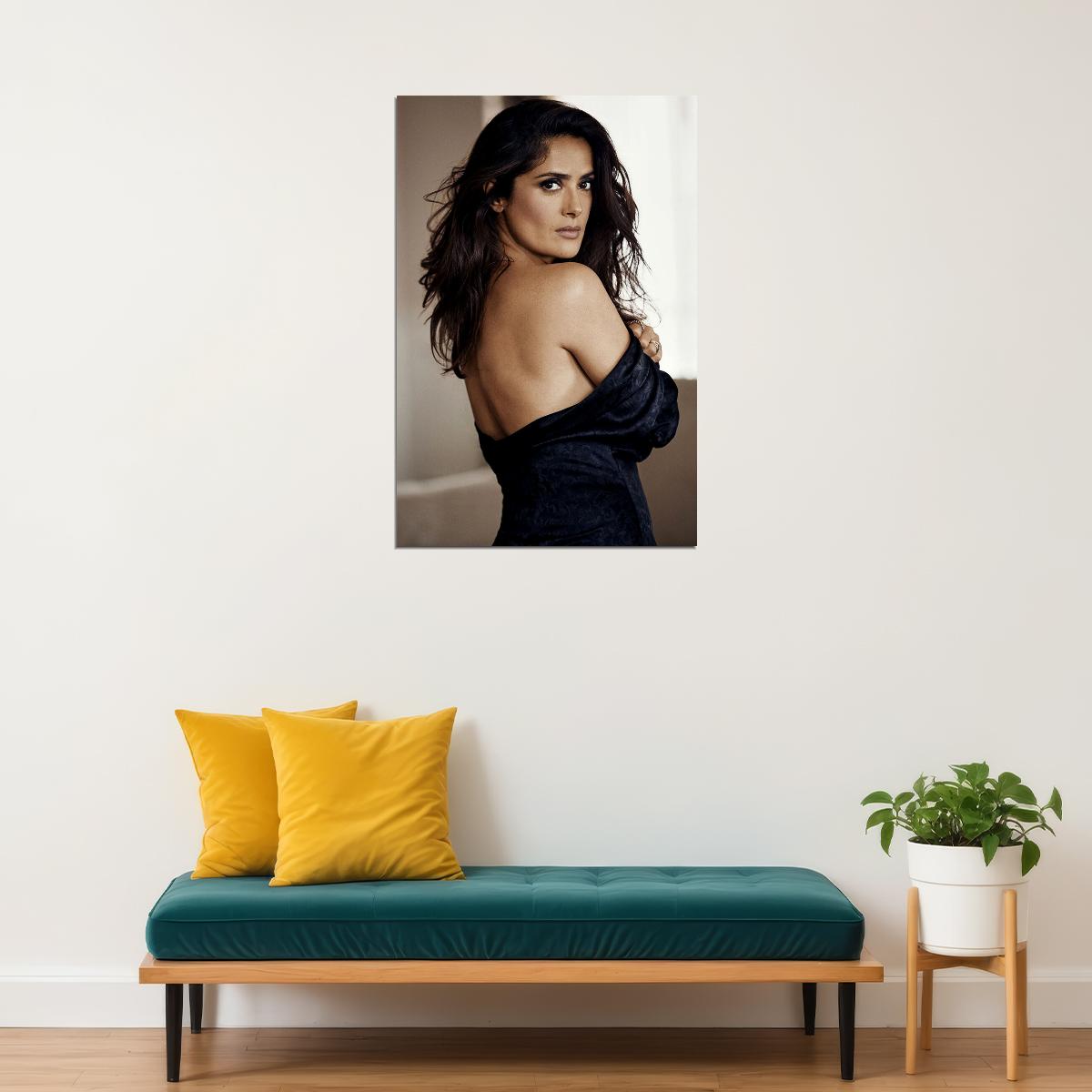Salma Hayek Actress Low Cut Dress Photo Poster Wall Art Print Home Wall Decor - xonomax