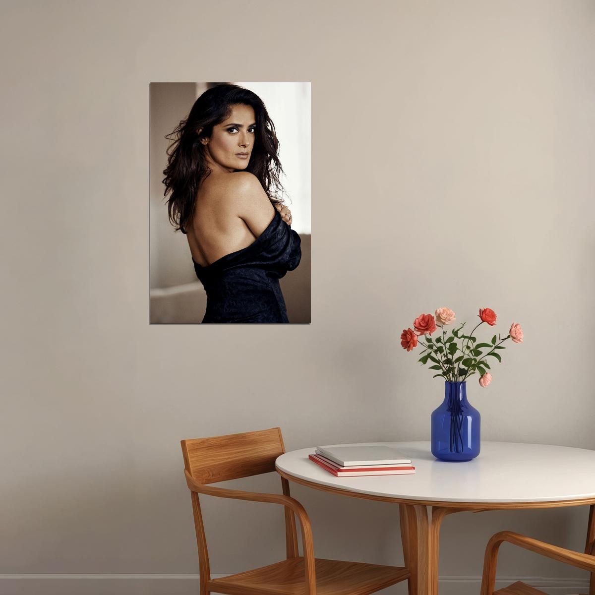 Salma Hayek Actress Low Cut Dress Photo Poster Wall Art Print Home Wall Decor - xonomax