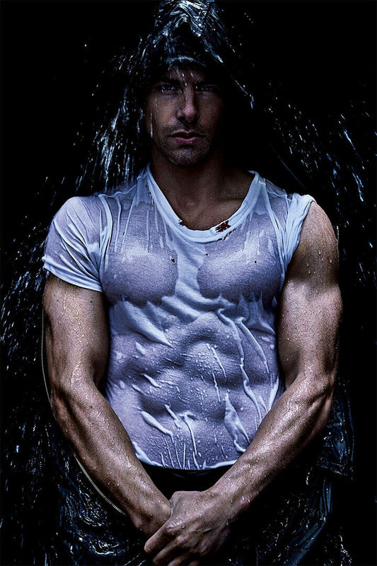 Waterfall Sexy Male Model Fashion Poster Wall Art Print Home Wall Decor - xonomax