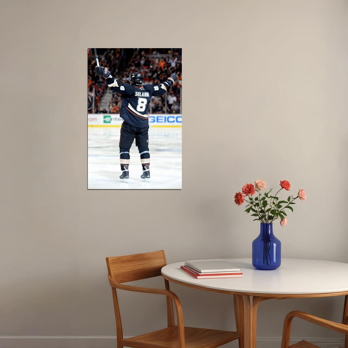Hockey Temmu Selanne Winnipeg 1993 Poster Wall Art Print Home Wall Decor - xonomax