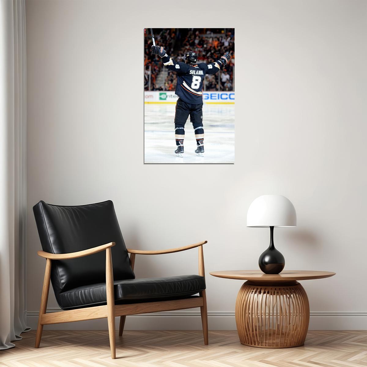 Hockey Temmu Selanne Winnipeg 1993 Poster Wall Art Print Home Wall Decor - xonomax
