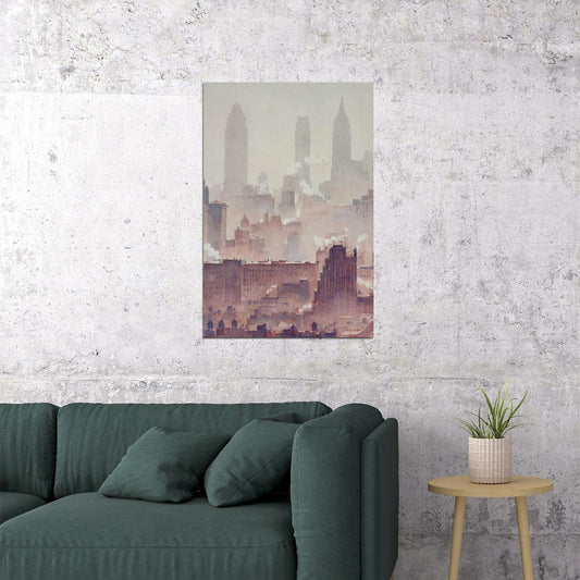 New York Cityscape 1931 Travel Photo Poster Wall Art Print Home Wall Decor - xonomax