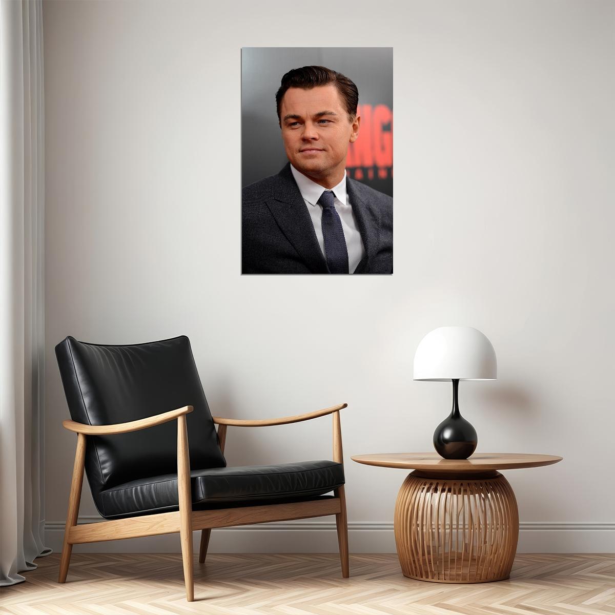 Actor Producer Leonardo Dicaprio In Black Jacket Poster Wall Art Print Home Wall Decor - xonomax
