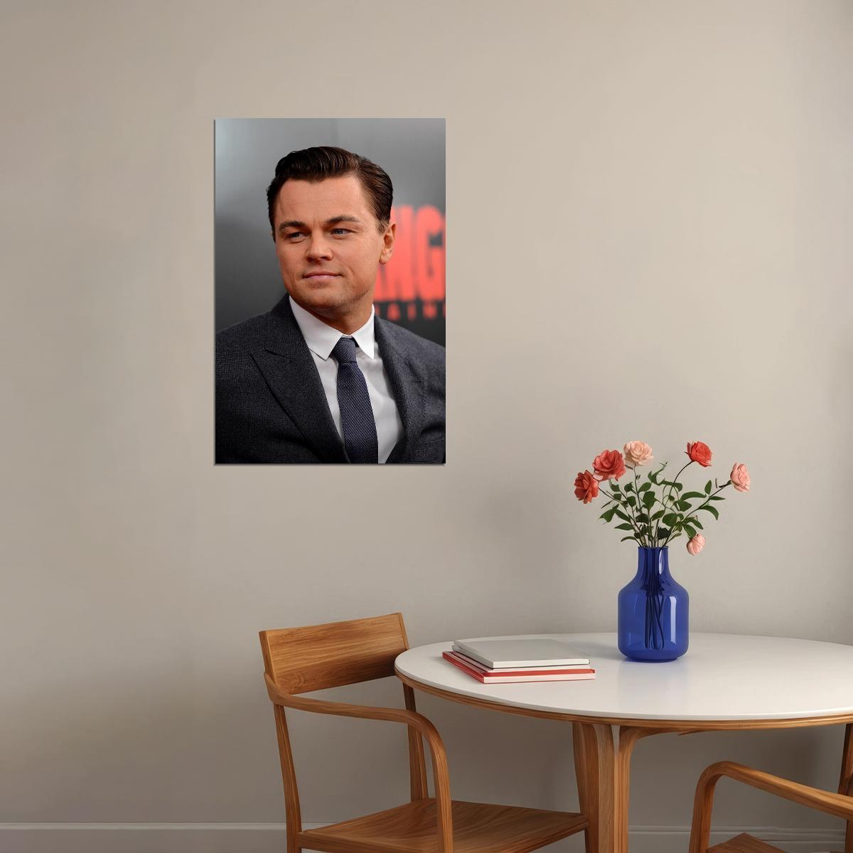 Actor Producer Leonardo Dicaprio In Black Jacket Poster Wall Art Print Home Wall Decor - xonomax