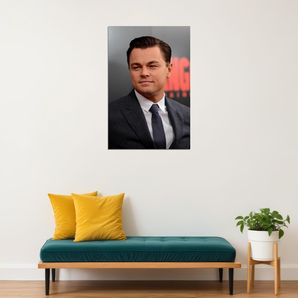 Actor Producer Leonardo Dicaprio In Black Jacket Poster Wall Art Print Home Wall Decor - xonomax