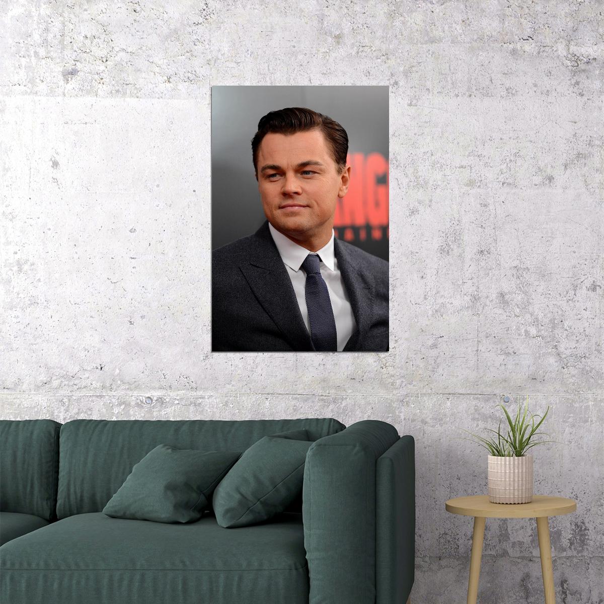 Actor Producer Leonardo Dicaprio In Black Jacket Poster Wall Art Print Home Wall Decor - xonomax