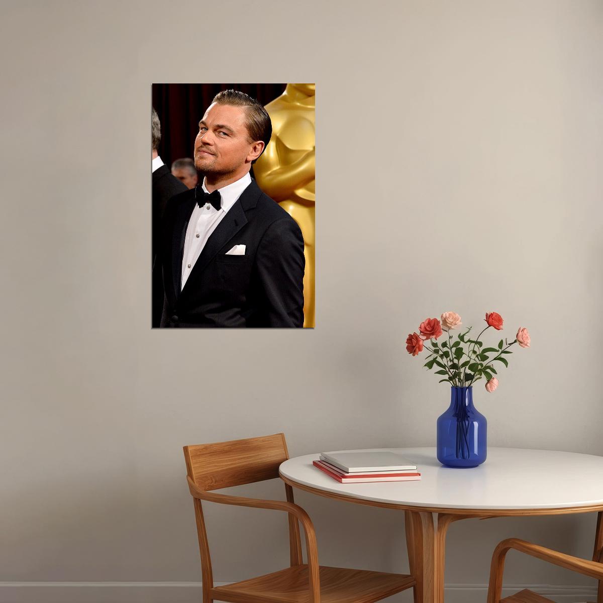 Actor Actress Leonardo Dicaprio In Black Jacket Poster Wall Art Print Home Wall Decor - xonomax