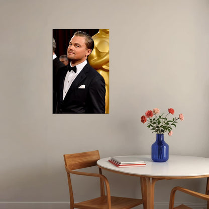 Actor Actress Leonardo Dicaprio In Black Jacket Poster Wall Art Print Home Wall Decor - xonomax