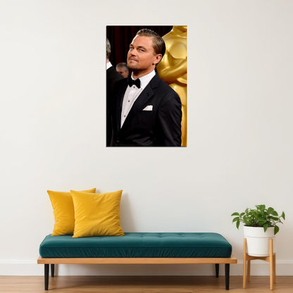 Actor Actress Leonardo Dicaprio In Black Jacket Poster Wall Art Print Home Wall Decor - xonomax
