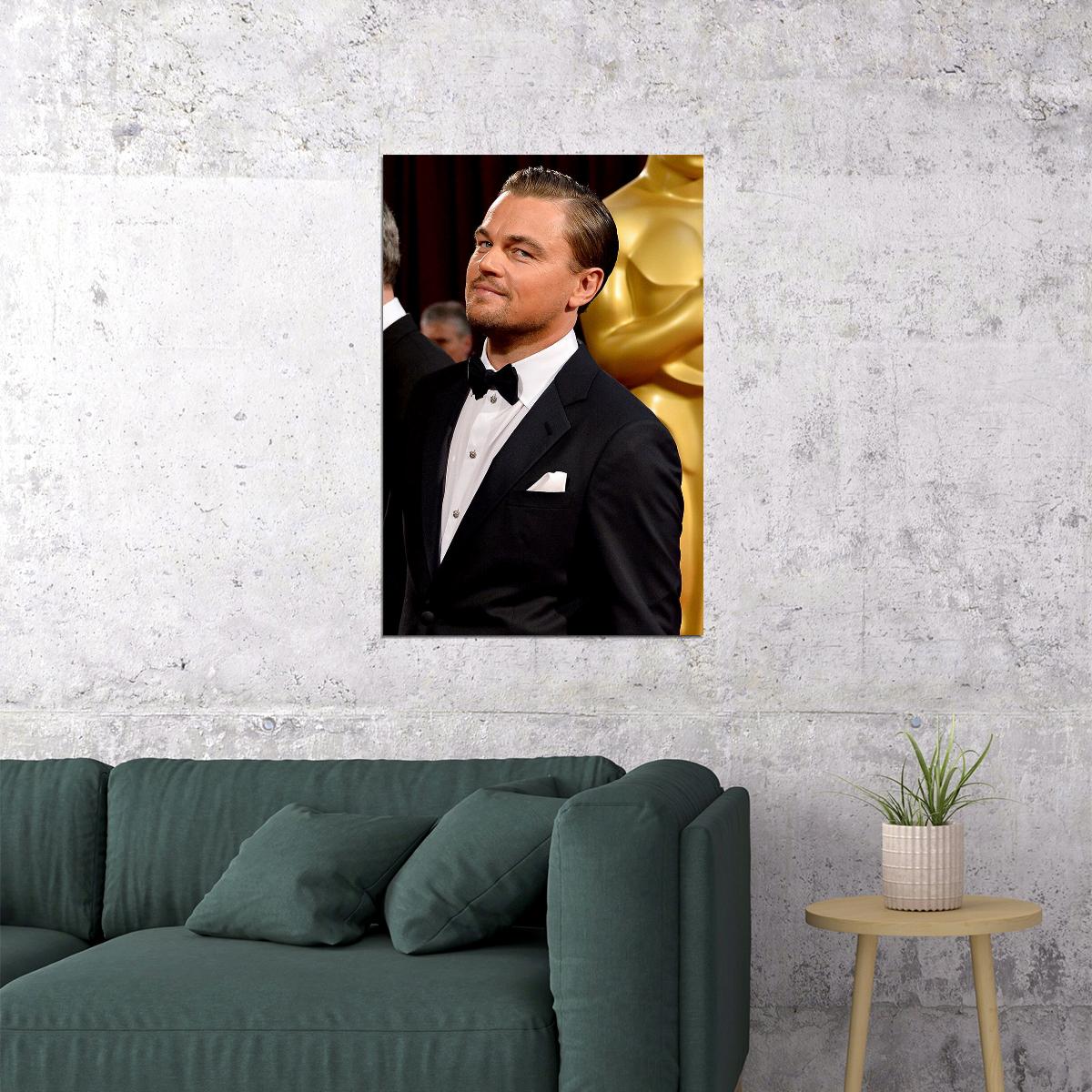 Actor Actress Leonardo Dicaprio In Black Jacket Poster Wall Art Print Home Wall Decor - xonomax