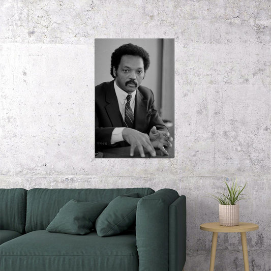 Famous People Jesse Jackson Activist Vintage Poster Wall Art Print Home Wall Decor - xonomax