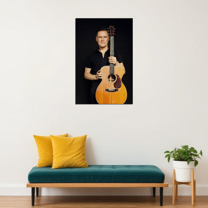 Bryan Adams With Guitar Singer Artist Musician Poster Wall Art Print Home Wall Decor - xonomax