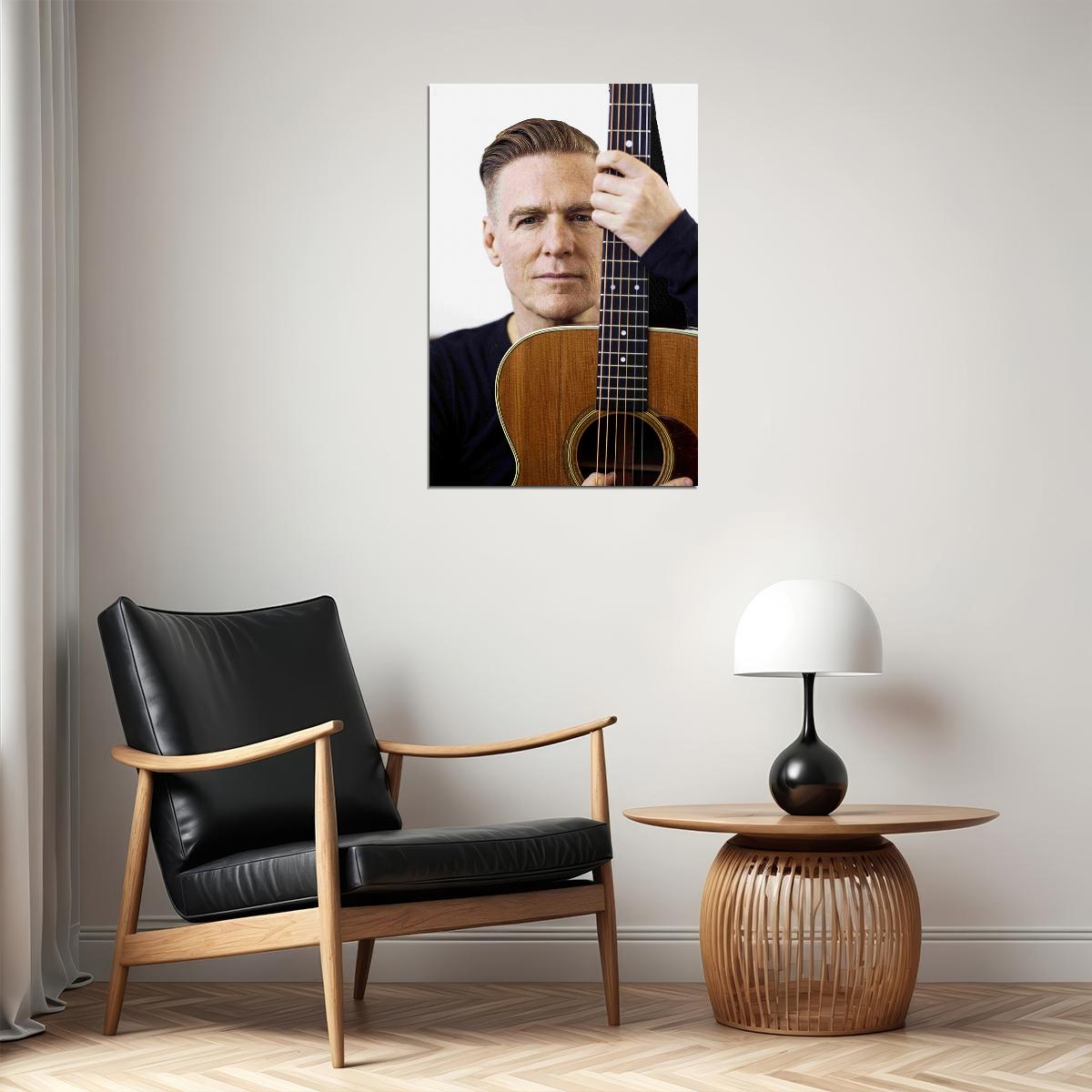 Bryan Adams With Guitar Artist Singer Musician Poster Wall Art Print Home Wall Decor - xonomax