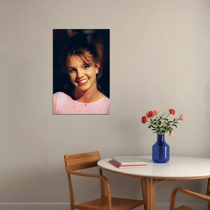 Young Britney Spears Pink Top Singer Songwriter Poster Wall Art Print Home Wall Decor - xonomax