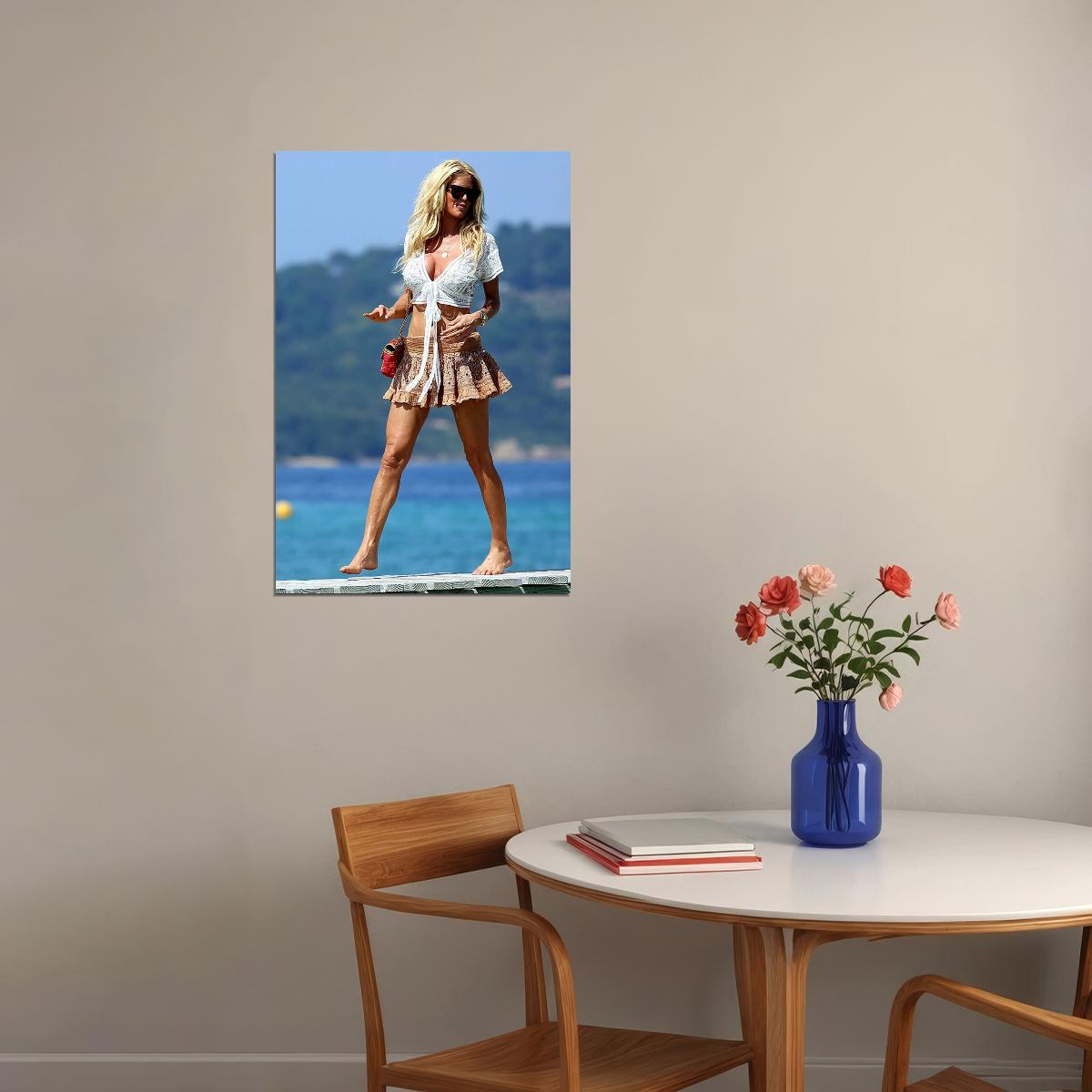 Victoria Silvstedt White Top Magazine Poster Wall Art Print Home Wall Decor - xonomax