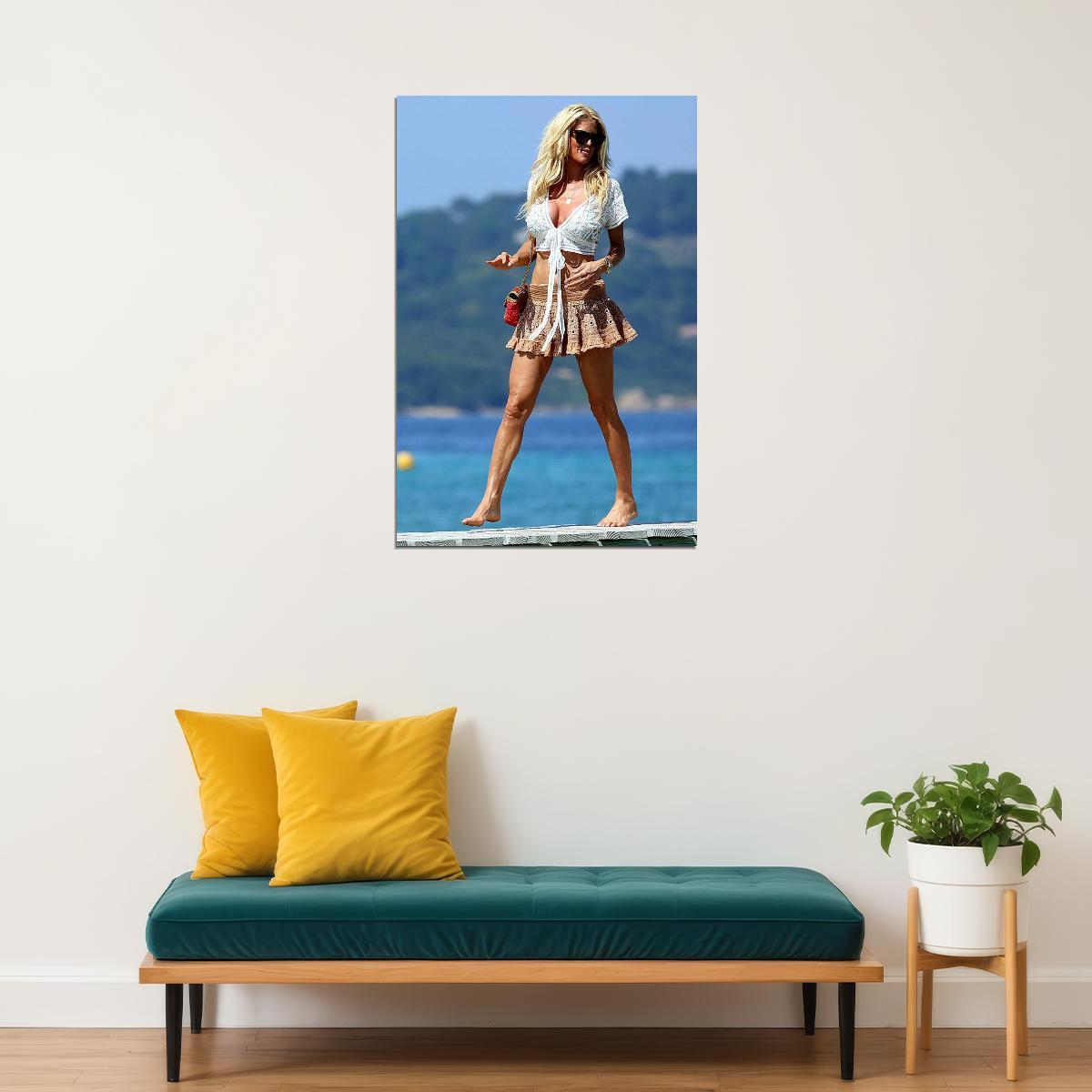 Victoria Silvstedt White Top Magazine Poster Wall Art Print Home Wall Decor - xonomax