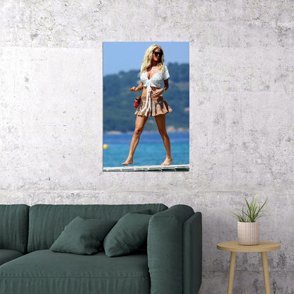 Victoria Silvstedt White Top Magazine Poster Wall Art Print Home Wall Decor - xonomax