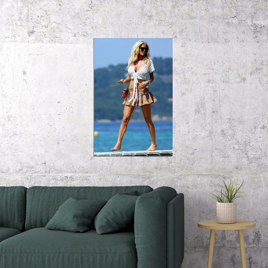Victoria Silvstedt White Top Magazine Poster Wall Art Print Home Wall Decor - xonomax