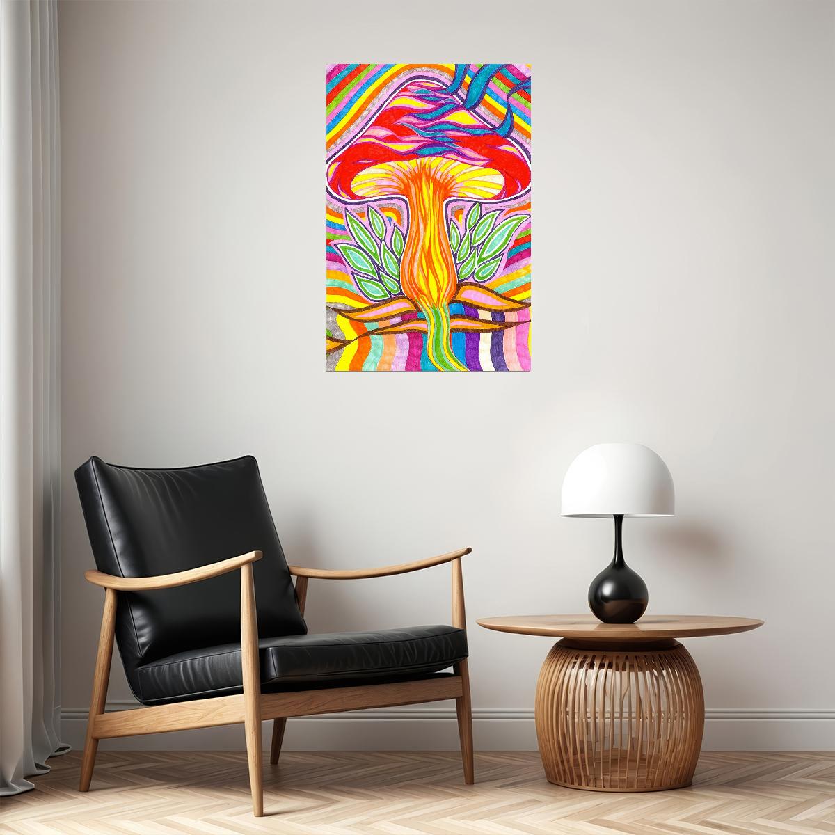 Ripples Colorful Psychedelic Design Poster Wall Art Print Home Wall Decor - xonomax