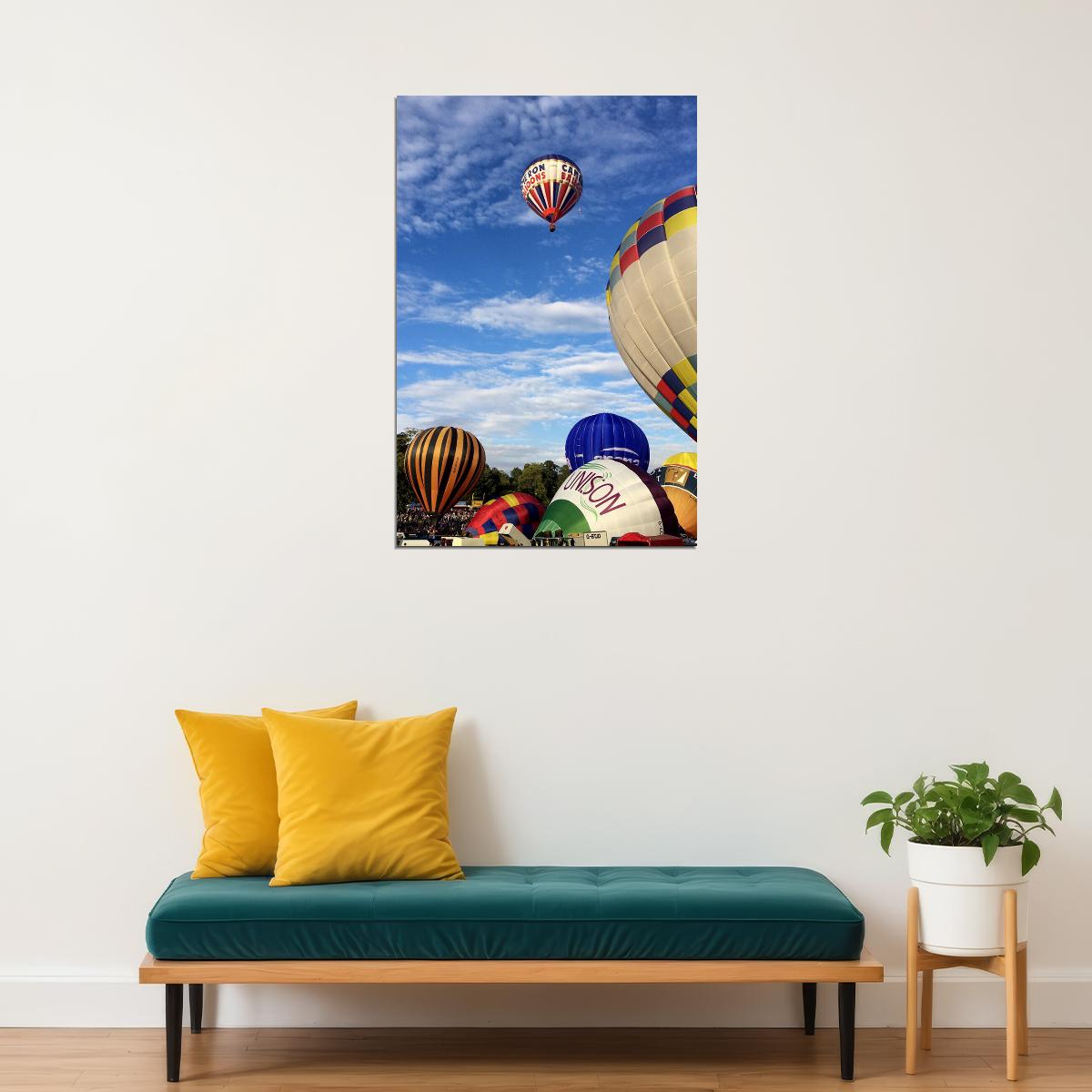 Ballooning Sports Landscape Poster Wall Art Print Home Wall Decor - xonomax