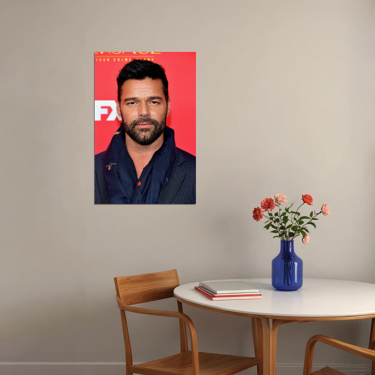 Ricky Martin Looking Across Artist Musician Poster Wall Art Print Home Wall Decor - xonomax