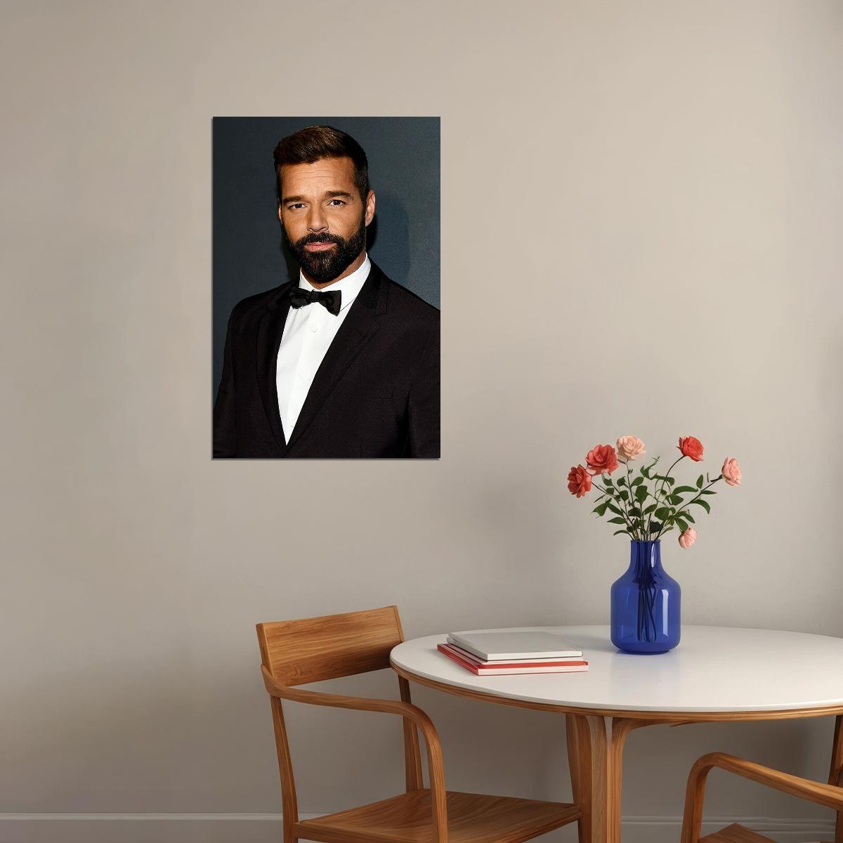 Ricky Martin With Suit Artist Songwriter Writer Poster Wall Art Print Home Wall Decor - xonomax
