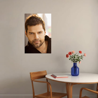 Ricky Martin Black Shirt Photo Musician Poster Wall Art Print Home Wall Decor - xonomax