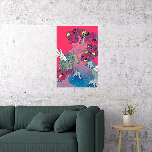 Psychedelic Explosion Cartoon Poster Wall Art Print Home Wall Decor - xonomax