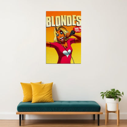 Blondes Comical Young Girls Cartoon Poster Wall Art Print Home Wall Decor - xonomax
