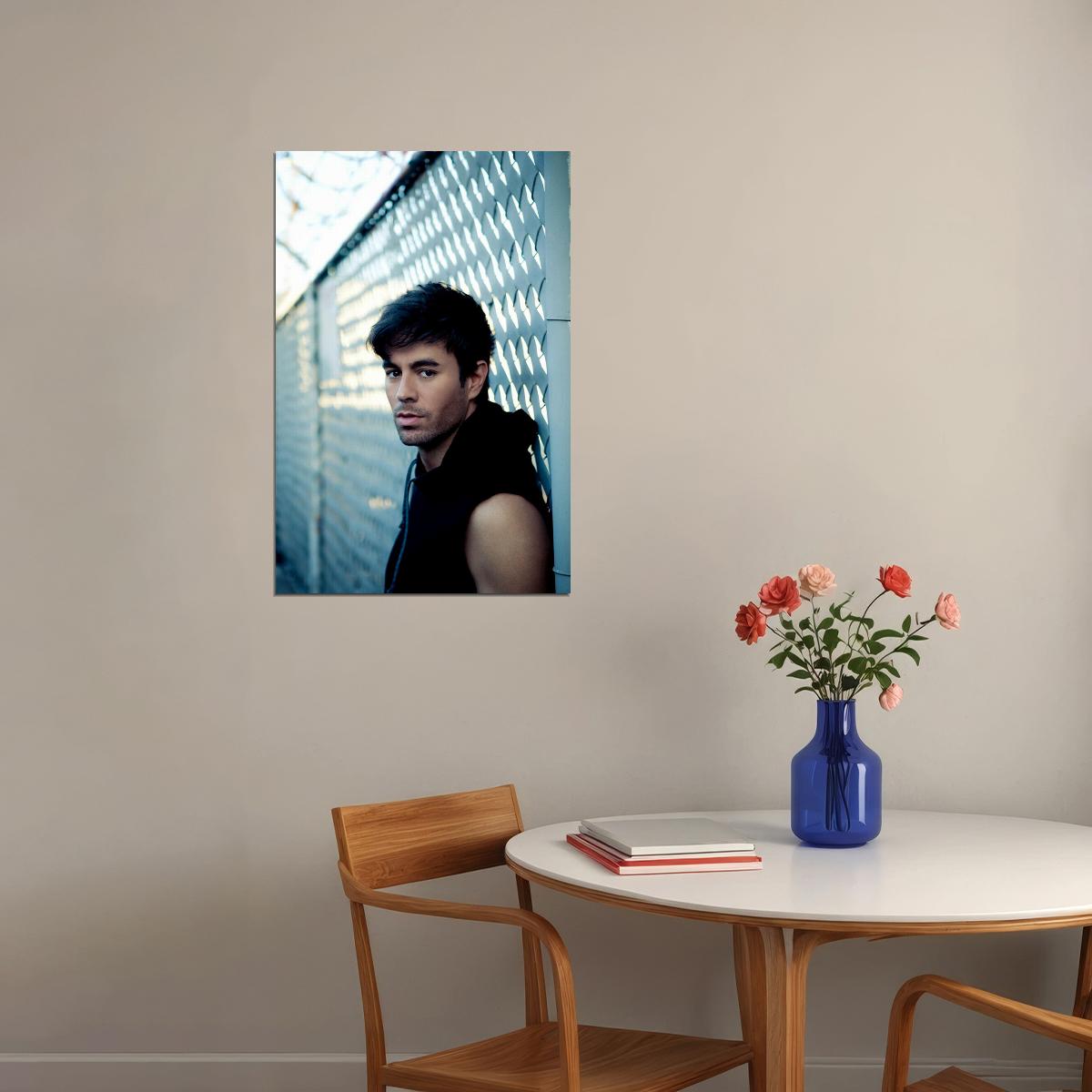 Enrique Iglesias Black Shirt Artist Singer Model Poster Wall Art Print Home Wall Decor - xonomax