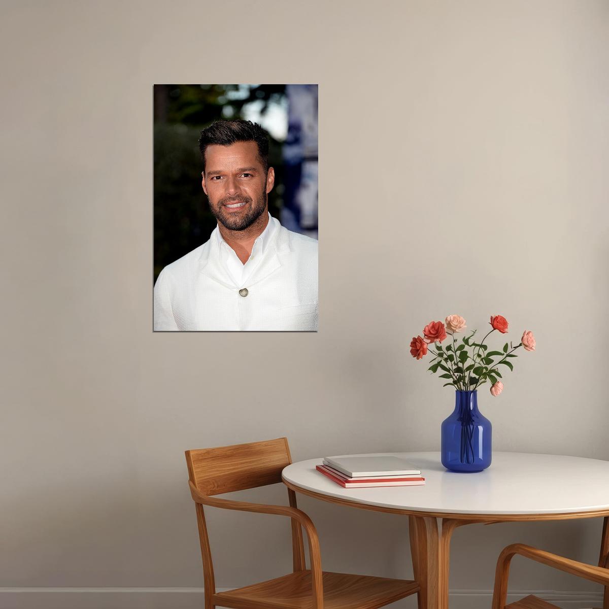 Ricky Martin White Jacket Photo Songwriter Poster Wall Art Print Home Wall Decor - xonomax