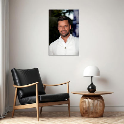 Ricky Martin White Jacket Photo Songwriter Poster Wall Art Print Home Wall Decor - xonomax