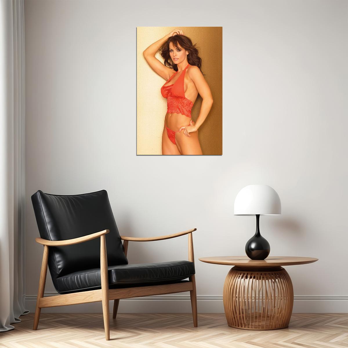 Karen Mcdougal Sexy Female Model Red Underwear Poster Wall Art Print Home Wall Decor - xonomax