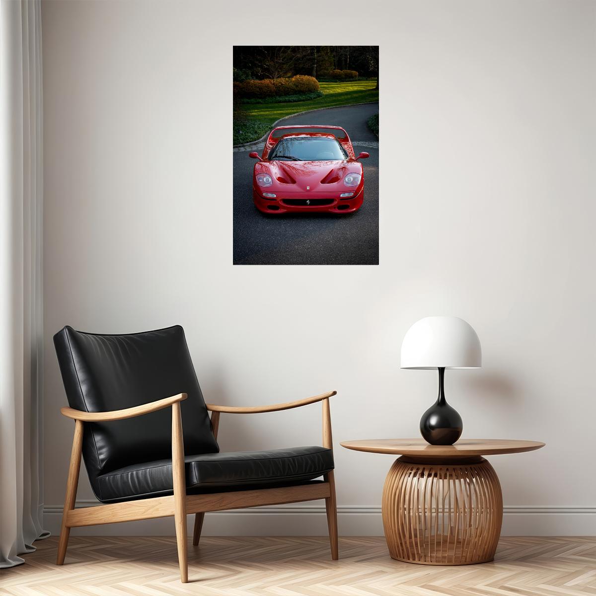 Cars Red Ferrari Land Vehicle Picture Poster Wall Art Print Home Wall Decor - xonomax