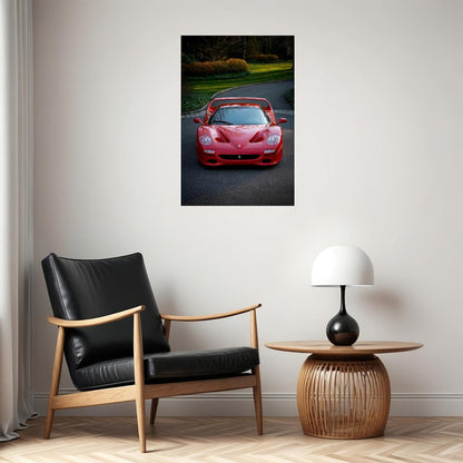 Cars Red Ferrari Land Vehicle Picture Poster Wall Art Print Home Wall Decor - xonomax