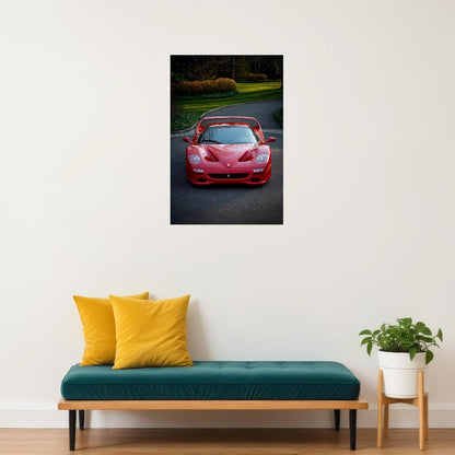 Cars Red Ferrari Land Vehicle Picture Poster Wall Art Print Home Wall Decor - xonomax