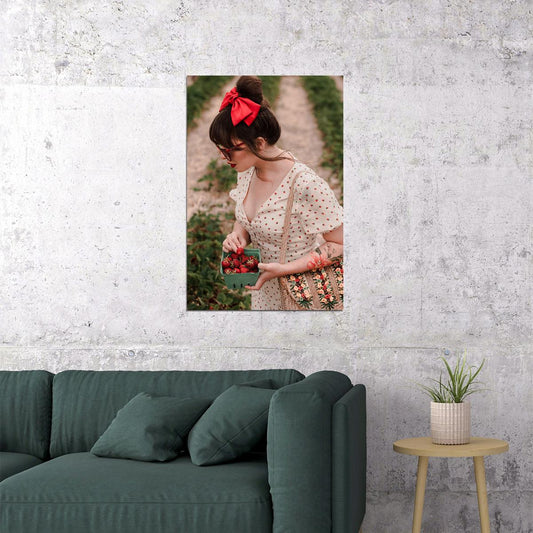 Strawberries And Cream Sexy Female Model Poster Wall Art Print Home Wall Decor - xonomax