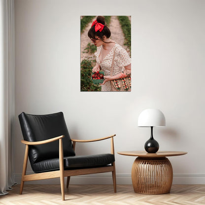 Strawberries And Cream Sexy Female Model Poster Wall Art Print Home Wall Decor - xonomax