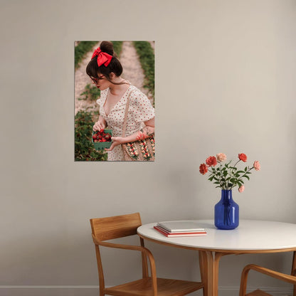 Strawberries And Cream Sexy Female Model Poster Wall Art Print Home Wall Decor - xonomax