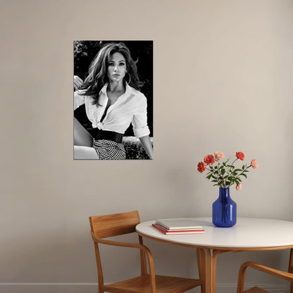 Jennifer Lopez With Swimsuit Posing Artist Poster Wall Art Print Home Wall Decor - xonomax