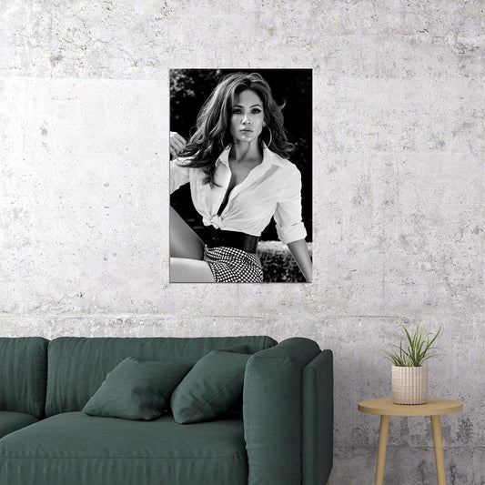 Jennifer Lopez With Swimsuit Posing Artist Poster Wall Art Print Home Wall Decor - xonomax