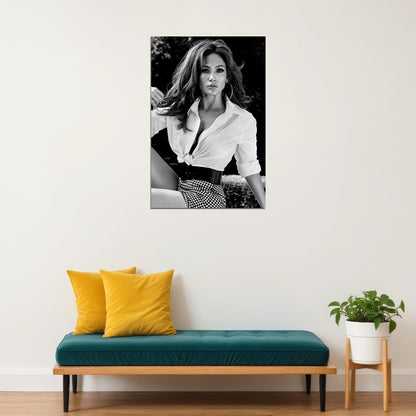 Jennifer Lopez With Swimsuit Posing Artist Poster Wall Art Print Home Wall Decor - xonomax