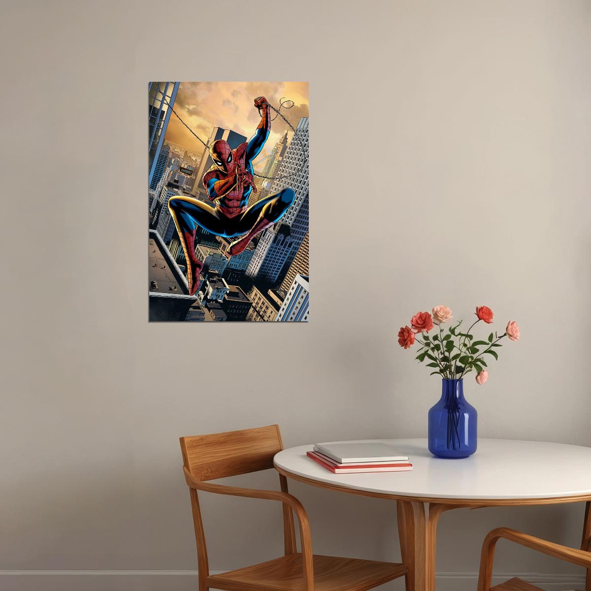 Spider Man Adventure Danger Comic Superhero Poster Wall Art Print Home Wall Decor