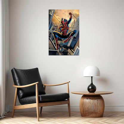 Spider Man Adventure Danger Comic Superhero Poster Wall Art Print Home Wall Decor